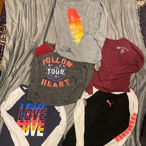 5 girls shirts. All different brands. All size L (10-12)